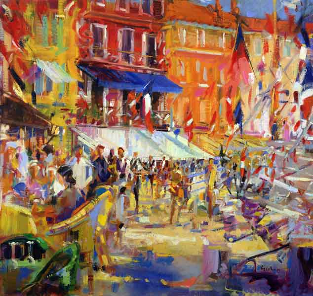 Port Promenade, Saint-Tropez (oil on canvas)  de Peter  Graham