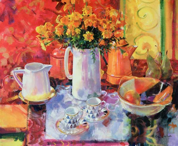 Table Reflections (oil on canvas)  de Peter  Graham