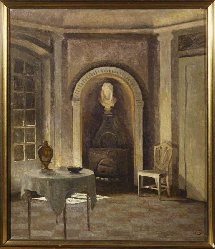 Der Kamin im Speiseraum, Liselund de Peter Ilstedt