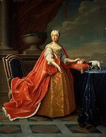 Maria Anna Caroline, duchess of Bavaria with a sho