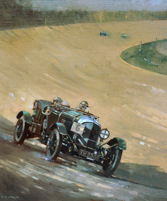 24 Hour Race at Brooklands, 1929 (oil on canvas)  de Peter  Miller