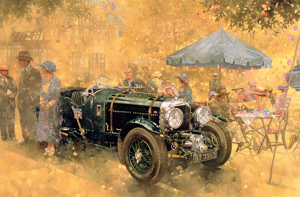 Garden Party with the Bentley (oil on canvas)  de Peter  Miller