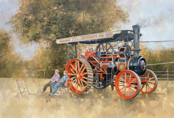 Traction Engine at the Great Eccleston Show, 1998 (oil on canvas)  de Peter  Miller