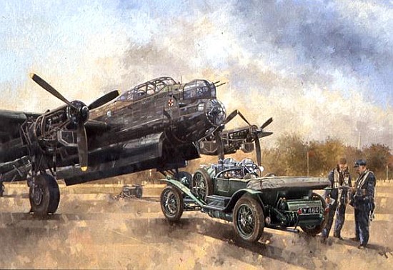 A Lancaster and a Bentley, 2000 (oil on canvas)  de Peter  Miller