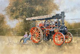 Traction Engine at the Great Eccleston Show, 1998 (oil on canvas) 