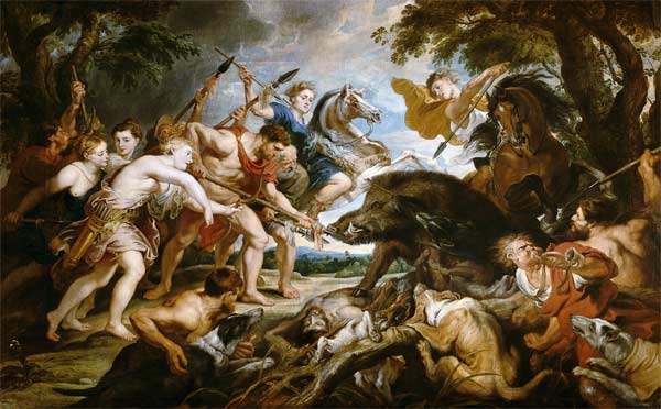 The hunting of the Meleager and the Atalante de Peter Paul Rubens