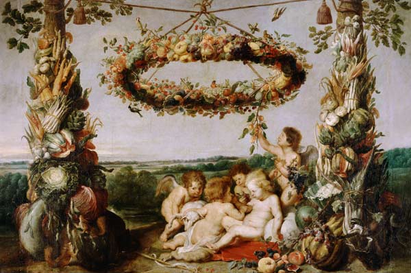 The Jesusknabe with Johannes and angels de Peter Paul Rubens
