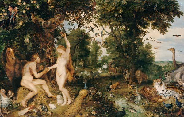 El Paraíso (Adán y Eva) El pecado humano. de Peter Paul Rubens