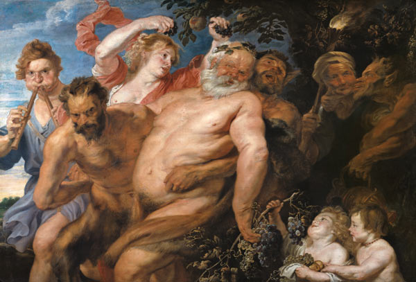 Drunken Silenus Supported by Satyrs de Peter Paul Rubens