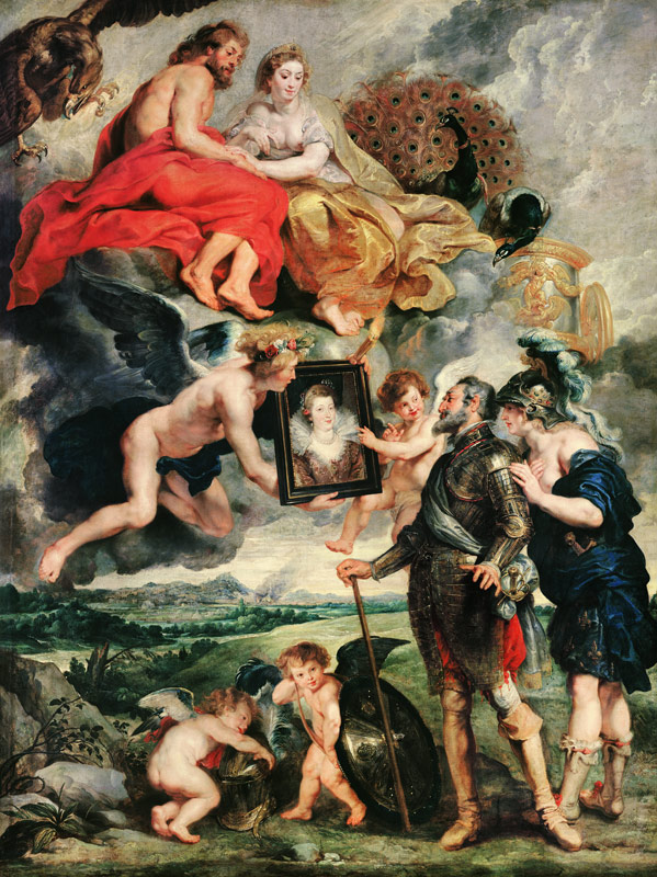 The Presentation of Her Portrait to Henry IV (The Marie de' Medici Cycle) de Peter Paul Rubens