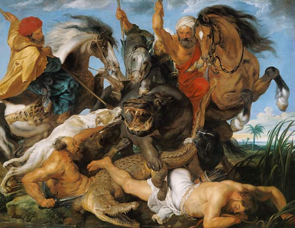 Hippopotamus and Crocodile Hunt de Peter Paul Rubens