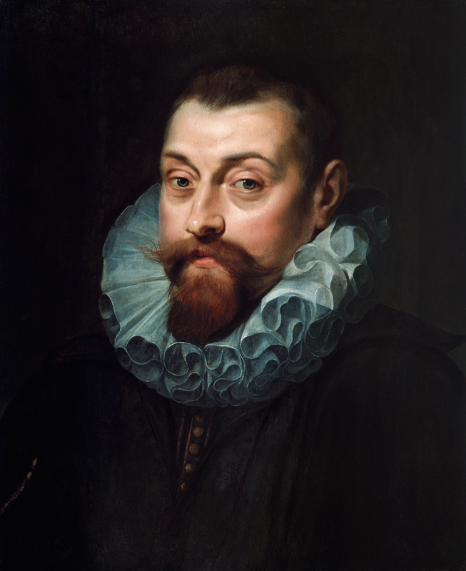 Portrait of a man, bust length, in dark costume with a white ruff, c.1597-99 de Peter Paul Rubens