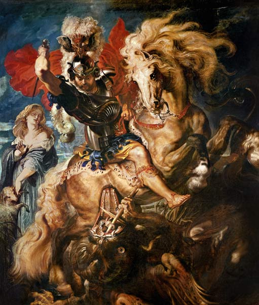 St. Georg in the fight with the hang-glider de Peter Paul Rubens