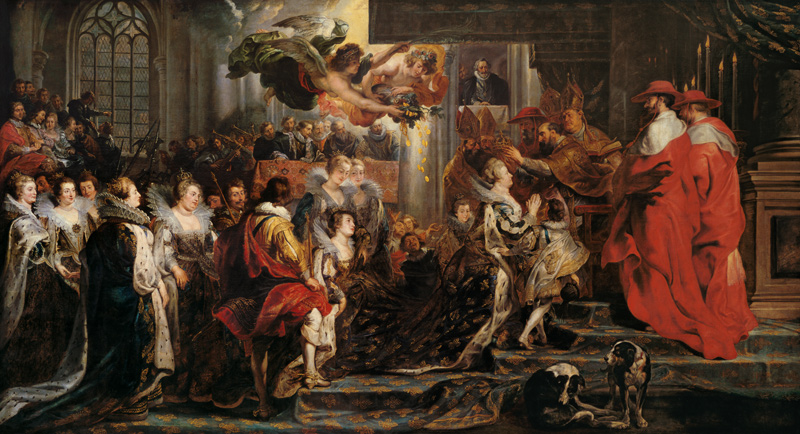The Coronation of Marie de Medici (1573-1642) at St. Denis, 13th May 1610 de Peter Paul Rubens