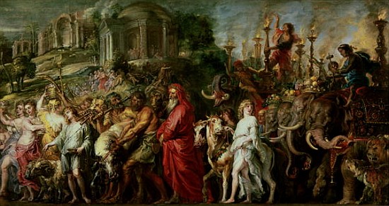A Roman Triumph, c.1630 (oil on canvas laid down on wood) de Peter Paul Rubens