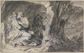 Aeneas und Dido in der Höhle