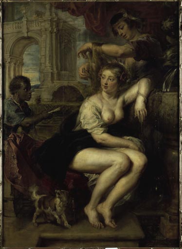 Bathseba am Springbrunnen, den Brief Davids erhaltend de Peter Paul Rubens