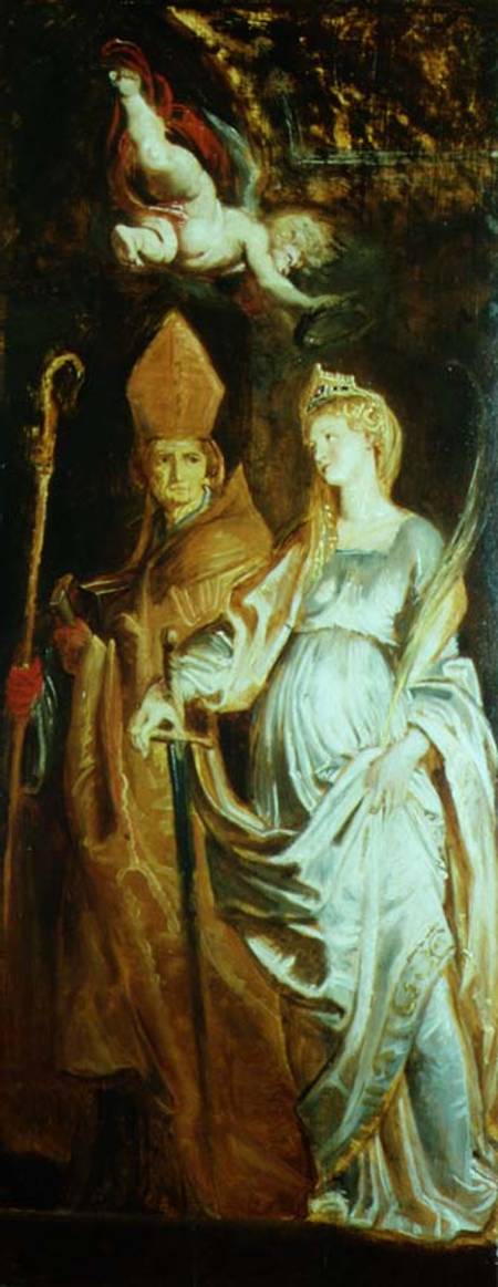 St. Catherine of Alexandria and St. Eligius (panel) de Peter Paul Rubens