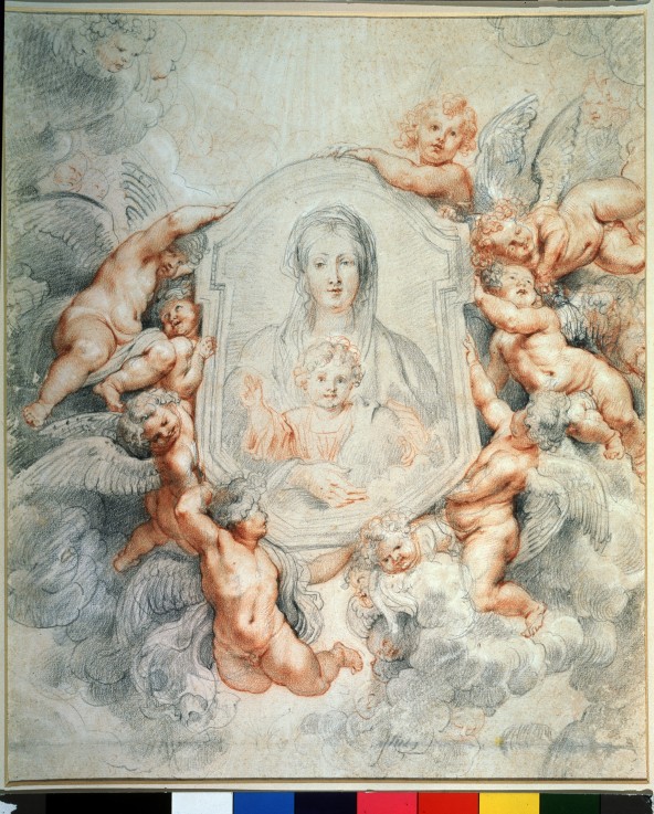 Madonna Adored by Angels (Madonna della Vallicella) de Peter Paul Rubens