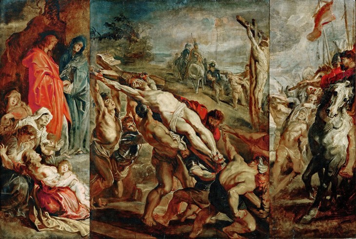 The Elevation of the Cross (sketch for the triptych) de Peter Paul Rubens