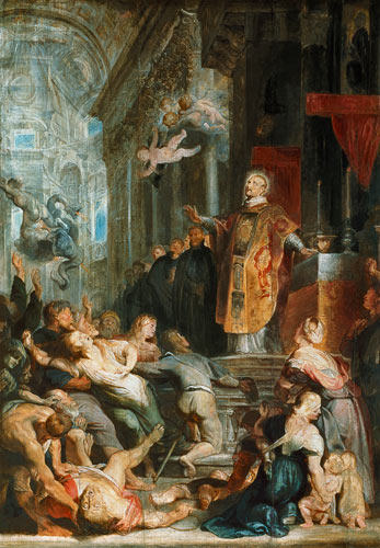 The wonders of the St. Ignatius of Loyola. de Peter Paul Rubens