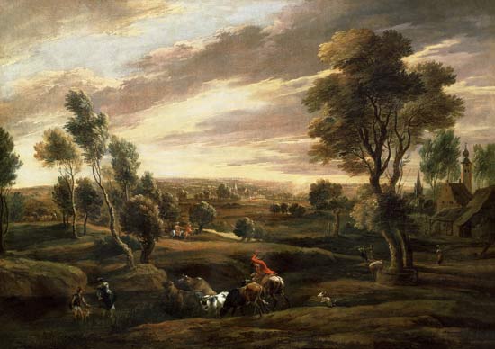 Extensive wooded landscape de Peter Paul Rubens