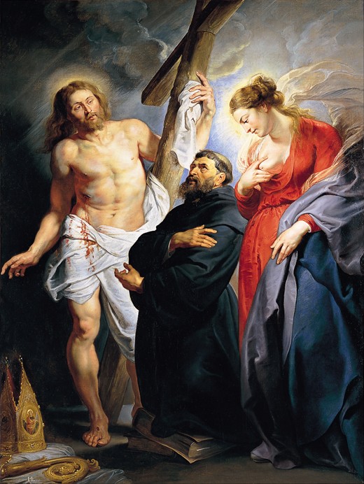 Saint Augustine Between Christ and the Virgin de Peter Paul Rubens