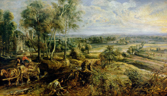Autumn landscape in view of Het Steen de Peter Paul Rubens