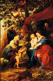 The St. family under the apple tree. A former wing de Peter Paul Rubens