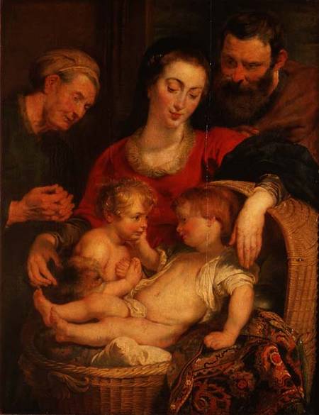 Holy Family of the Basket (panel) de Peter Paul Rubens