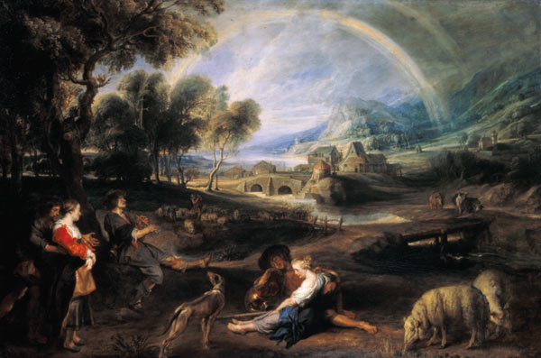 Landscape with a Rainbow de Peter Paul Rubens