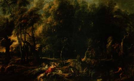 Landscape with the Hunt of the Calydonian Boar de Peter Paul Rubens