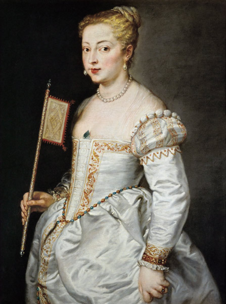 Girl with fan de Peter Paul Rubens