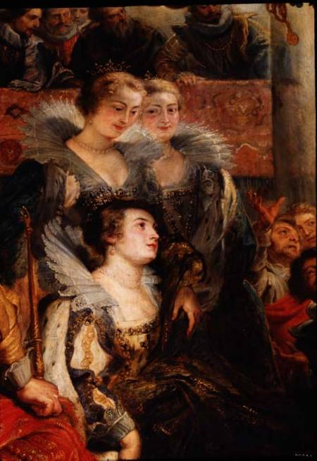 The Medici Cycle: The Coronation of Marie de Medici (1573-1642) at St. Denis, 13th May 1610, detail de Peter Paul Rubens
