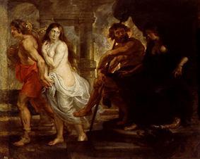 Orpheus leads Eurydike out of the Hades. de Peter Paul Rubens