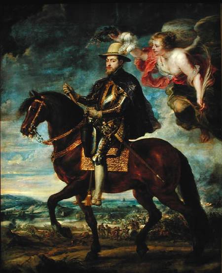 Philip II (1527-98) Crowned by Victory de Peter Paul Rubens