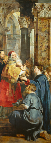 Presentation in the Temple, right panel from the Descent from the Cross triptych de Peter Paul Rubens