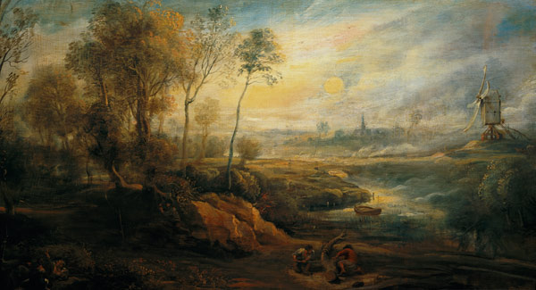 Landscape with a Birdcatcher de Peter Paul Rubens