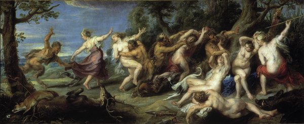 Rubens / Nymphs of Diana & Satyrs de Peter Paul Rubens