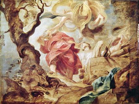 The Sacrifice of Isaac, sketch for section of ceiling in the Jesuit Church, Antwerp de Peter Paul Rubens