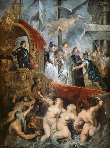 The Arrival of Marie de Medici (1573-1642) in Marseilles, 3rd November 1600 de Peter Paul Rubens