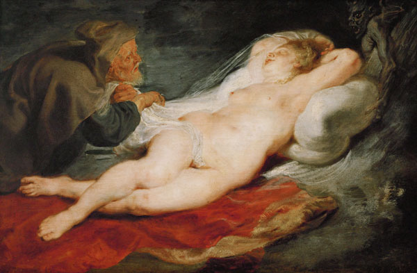 The Hermit and the sleeping Angelica, 1626-28 de Peter Paul Rubens