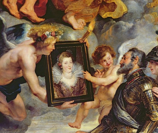 The Medici Cycle: Henri IV (1553-1610) Receiving the Portrait of Marie de Medici (1573-1642) 1621-25 de Peter Paul Rubens