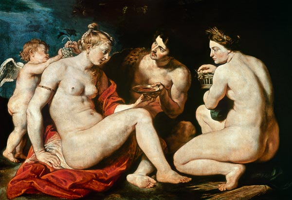 Venus, Cupid, Bacchus and Ceres de Peter Paul Rubens