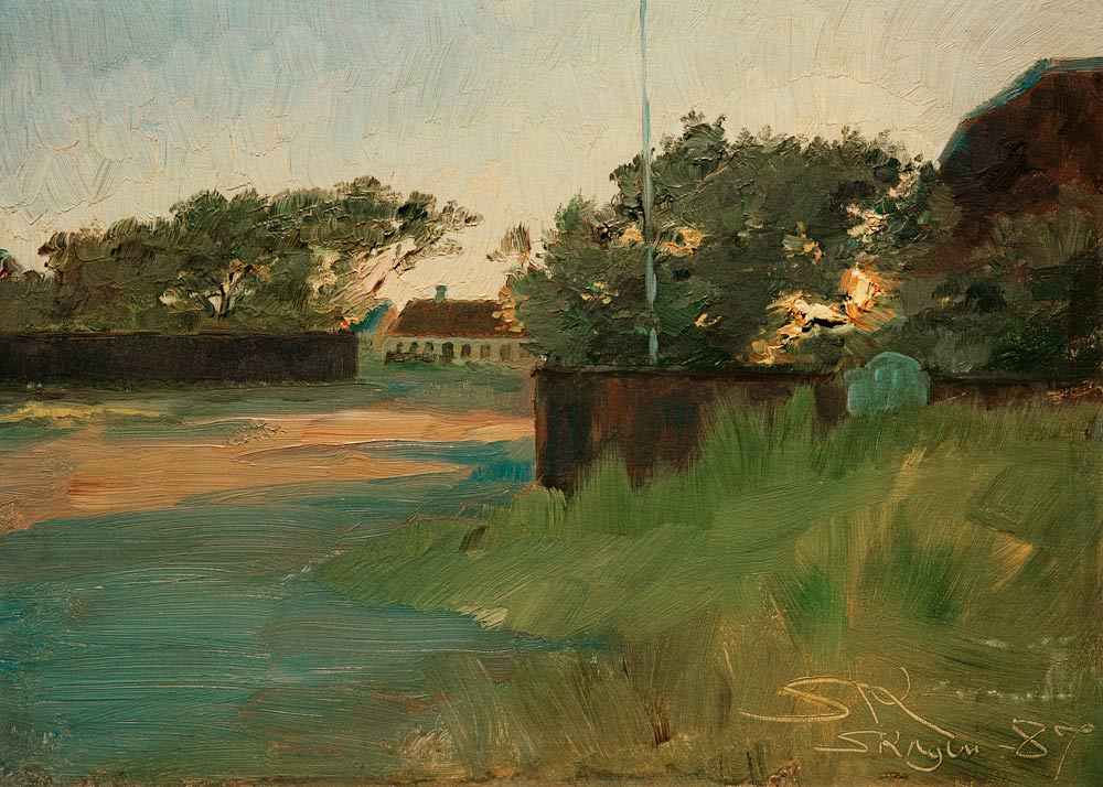 Ansicht von Brödnums Garten. Sonnenuntergang de Peder Severin  Krøyer