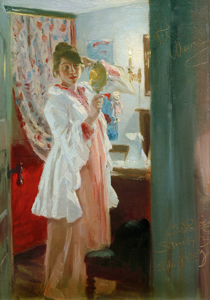 Interieur. Die Frau des Künstlers de Peder Severin  Krøyer