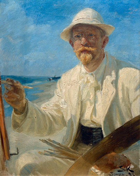 Selbstporträt des Künstlers de Peder Severin  Krøyer
