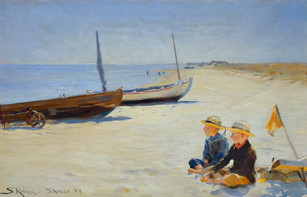 Jungen am Strand von Skagen de Peder Severin  Krøyer