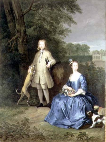 Portrait of Master Edward and Miss Mary Macro de Peter Tillemans