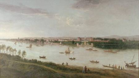 The Royal Hospital from the south bank of The River Thames de Peter Tillemans